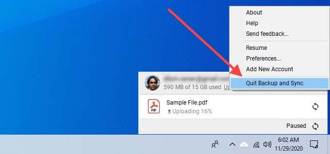 04-Quit-Backup-and-Sync - Online Tech Tips Re-Open Backup and Sync image - 04-Quit-Backup-and-Sync