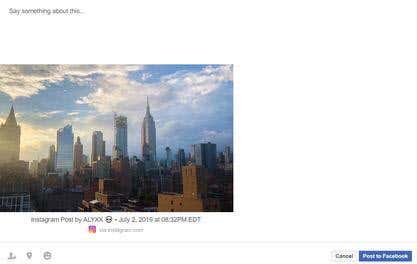 Facebook sharing - Online Tech Tips Sharing Instagram Posts On Other Platforms image 3 - Facebook sharing