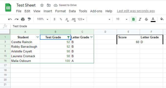 filtered-green - Online Tech Tips Filter by Text Color in Google Sheets image 3 - filtered-green