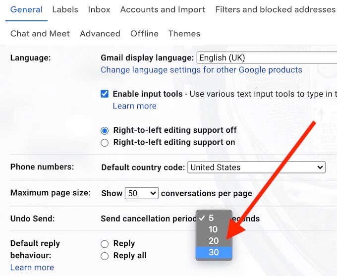 gmail-settings_undo-send - Online Tech Tips How to Enable the Undo Send Feature in Gmail image 3 - gmail-settings_undo-send