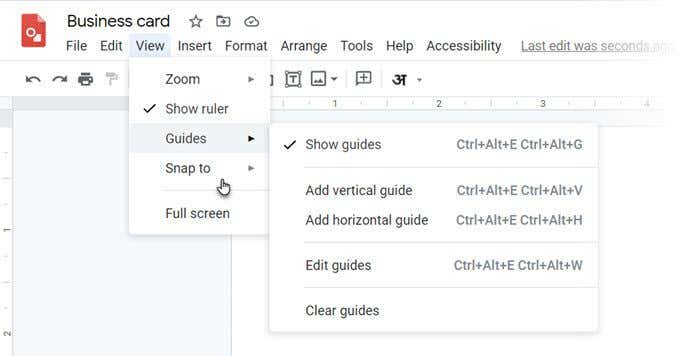 Google-Drawings-Grids-Guides - Online Tech Tips Make a Business Card From a New Document image 5 - Google-Drawings-Grids-Guides