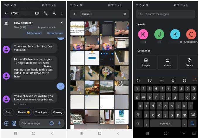 google-messenger-add-photos - Online Tech Tips Searching and Sending Messages on Google Messages image - google-messenger-add-photos