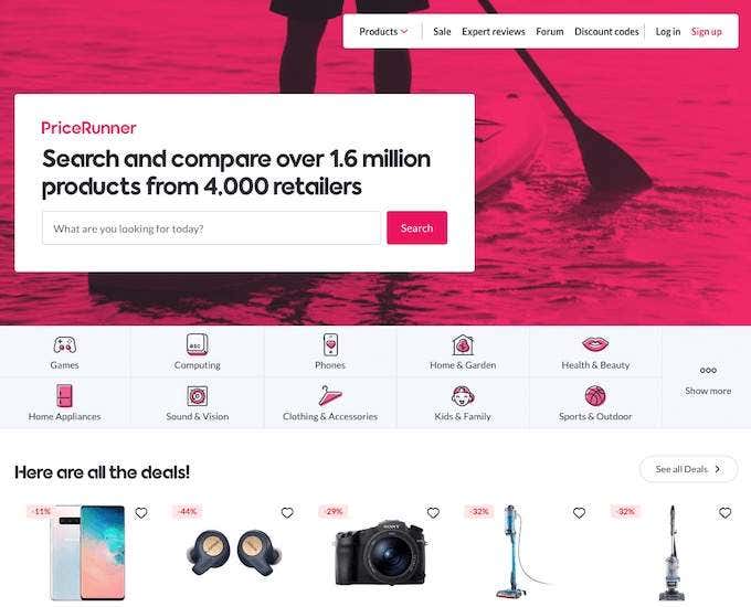 PriceRunner-website - Online Tech Tips For International Users image - PriceRunner-website