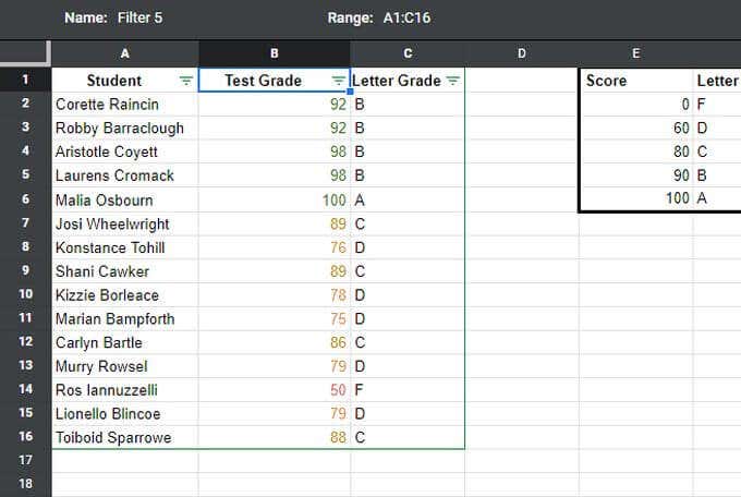 sorted-text-color - Online Tech Tips Sort by Text Color in Google Sheets image 3 - sorted-text-color