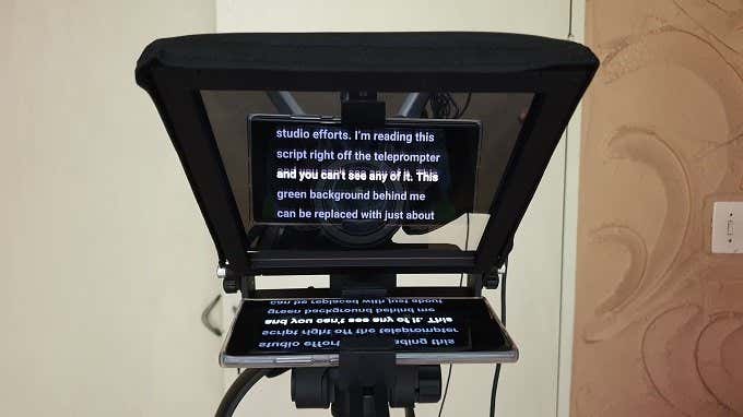 Teleprompter - Online Tech Tips Camera & Teleprompter Setup image - Teleprompter