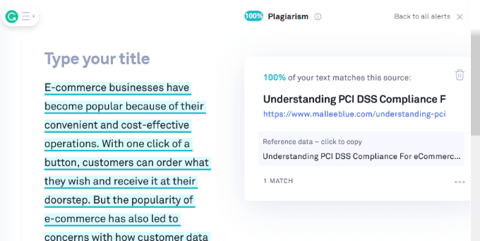 100 - Online Tech Tips Plagiarism Checker image 2 - 100