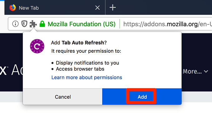 add-add-on-firefox - Online Tech Tips Automatically Refresh Web Pages In Firefox image 2 - add-add-on-firefox
