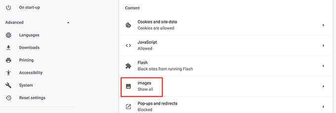 chrome-image-settings - Online Tech Tips Disable Images For All Websites image 3 - chrome-image-settings
