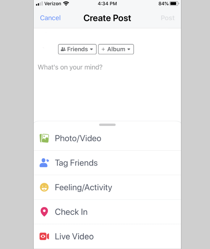 create-post-from-mobile - Online Tech Tips Livestream on Facebook From a Mobile Device image - create-post-from-mobile