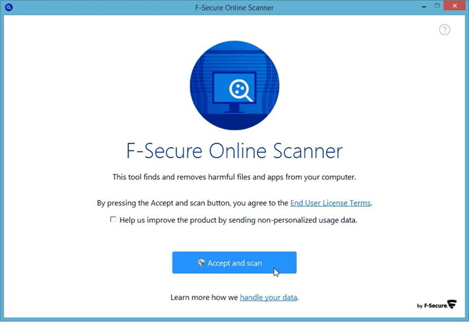 f-secure - Online Tech Tips F-Secure Free Online Scanner image - f-secure