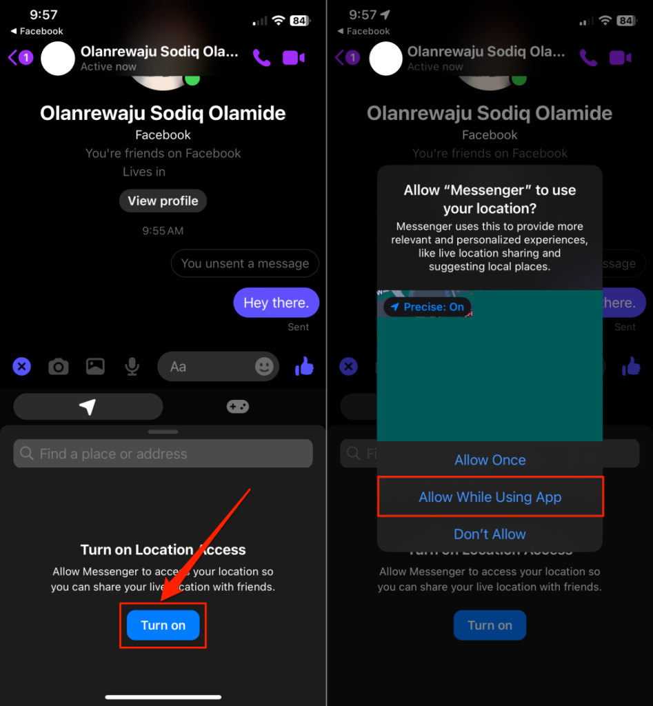 facebook-location-04 - Online Tech Tips Steps to grant Facemook Messenger location permission on an iPhone - facebook-location-04