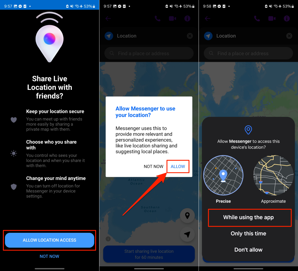 facebook-location-05 - Online Tech Tips Steps to grant Facebook Messenger location permission in Android - facebook-location-05