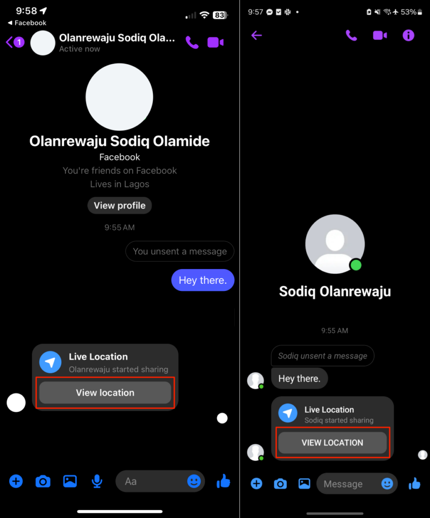 facebook-location-07 - Online Tech Tips Steps to track and find someone - facebook-location-07's location in Facebook Messenger