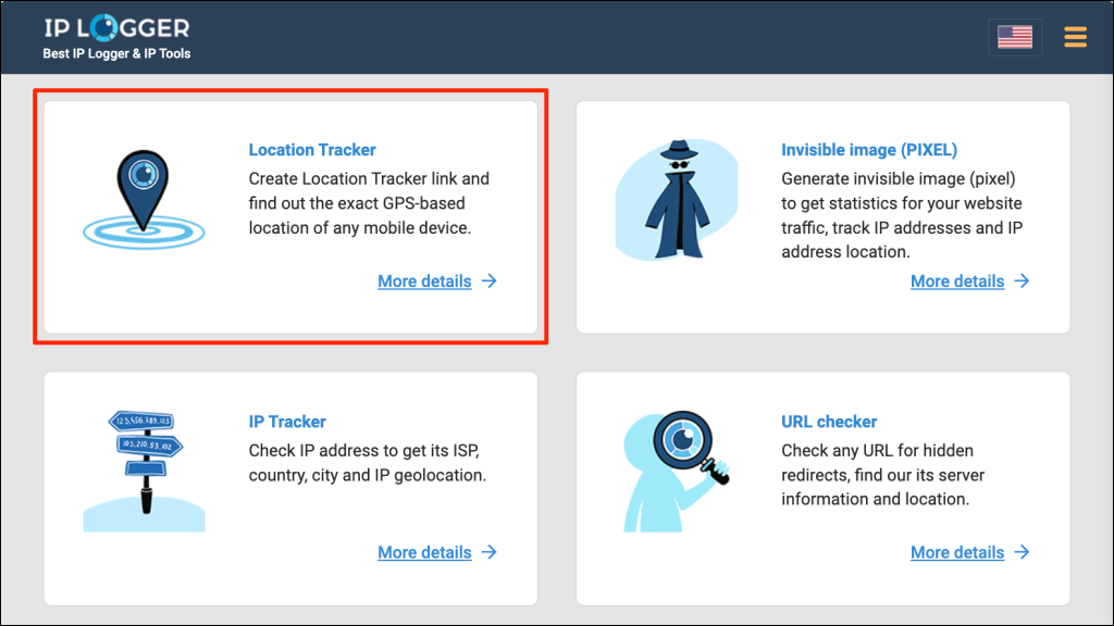 facebook-location-12 - Online Tech Tips "Location Tracker" highlighted on the IPLogger website - facebook-location-12