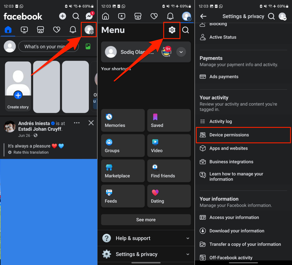 facebook-location-19 - Online Tech Tips Steps to change device permissions in Facebook for Android - facebook-location-19