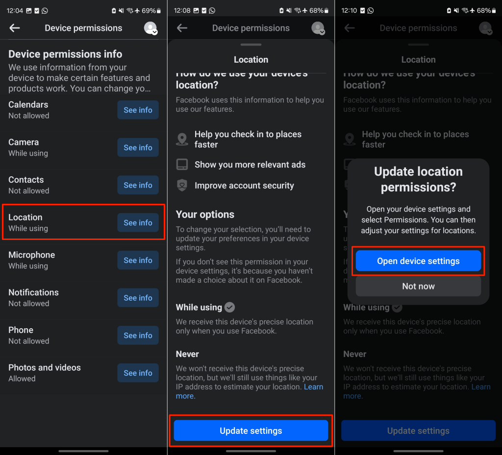 facebook-location-20 - Online Tech Tips Steps to change location permission in Facebook for Android devices - facebook-location-20