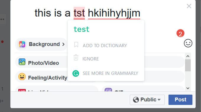 facebook - Online Tech Tips Use The Grammarly App To Check Facebook Posts image 2 - facebook
