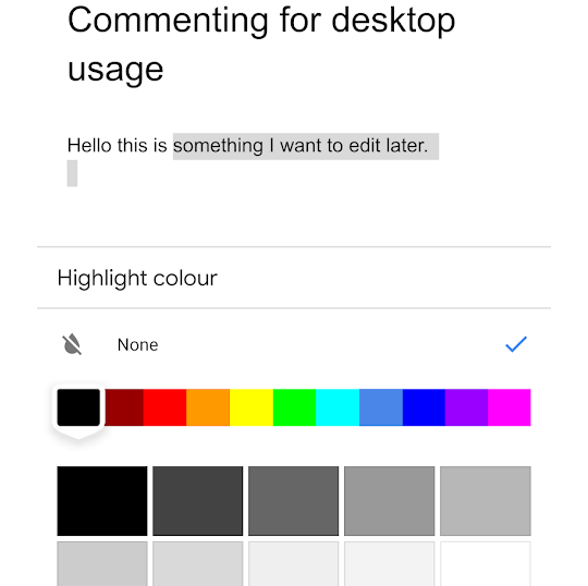google-docs-mobile-highlighting-1 - Online Tech Tips Highlight & Comment On The Google Docs App For Easier Desktop Editing image 2 - google-docs-mobile-highlighting-1
