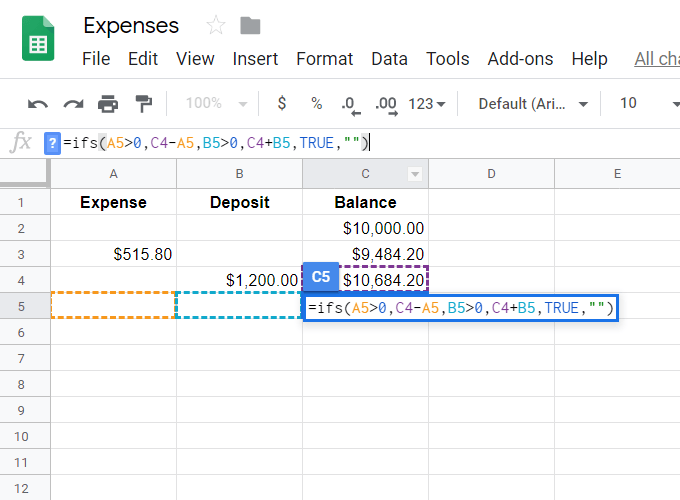 ifs-statement-google-sheets - Online Tech Tips Automatically Add & Subtract In a Spreadsheet image 3 - ifs-statement-google-sheets