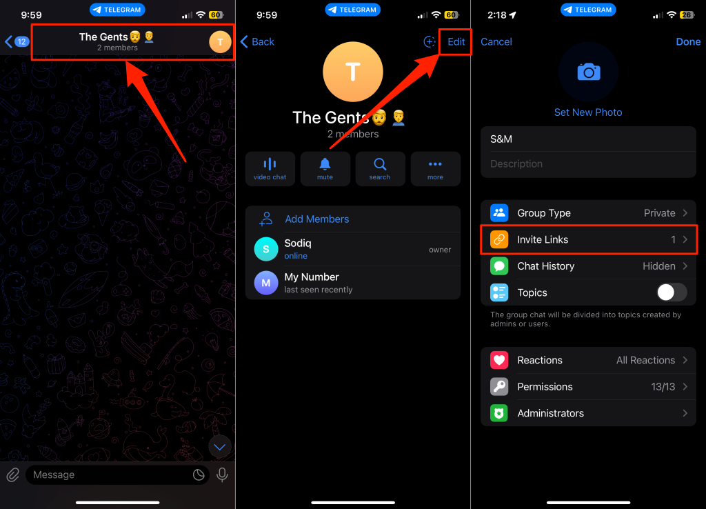 image - Online Tech Tips Steps to revoke Telegram link on an iPhone - image