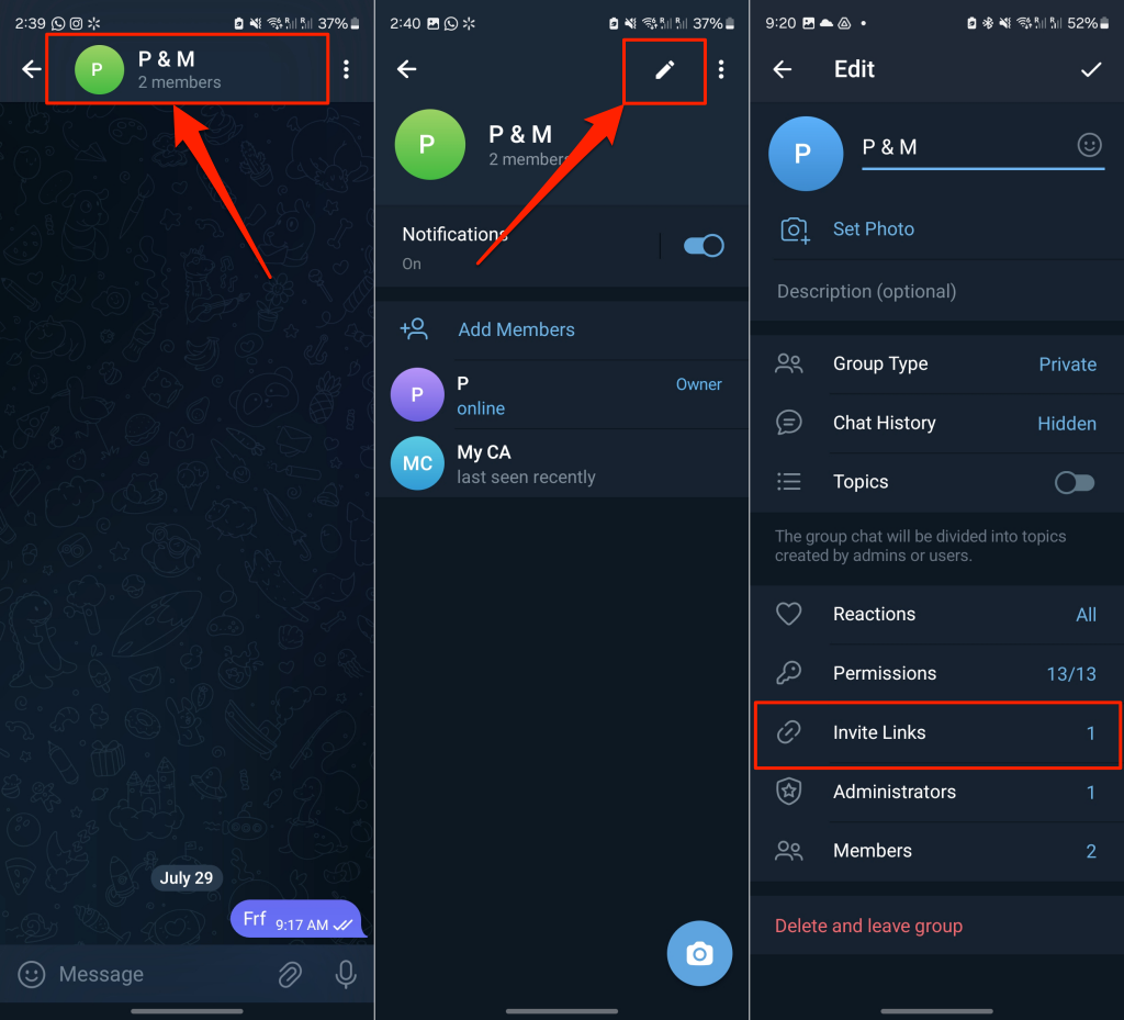 image - Online Tech Tips Steps to revoke Telegram group link on Android - image