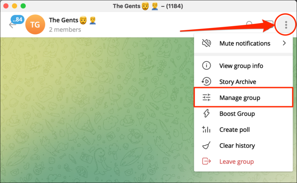 image - Online Tech Tips Steps to revoke group link in the Telegram desktop app for Mac - image