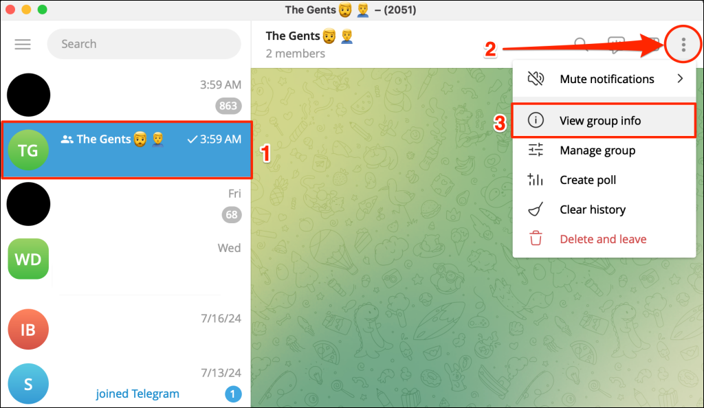 image - Online Tech Tips Steps to find group invitation link in the Telegram desktop app - image