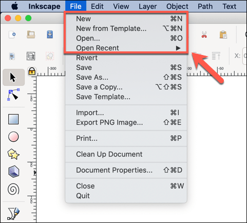 Inkscape-Create-Open-File - Online Tech Tips Creating & Editing Vector Images In Inkscape image - Inkscape-Create-Open-File