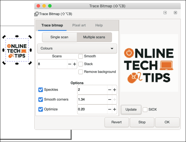 Inkscape-Vectorize-Image - Online Tech Tips Creating & Editing Vector Images In Inkscape image 3 - Inkscape-Vectorize-Image
