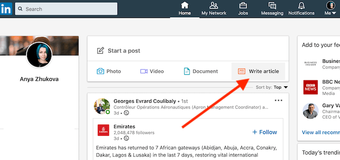 linkedin_write-article - Online Tech Tips How to Post an Article on LinkedIn image 2 - linkedin_write-article
