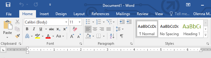 MS-customized-ribbon - Online Tech Tips LibreOffice vs Microsoft Office: Toolbars image - MS-customized-ribbon