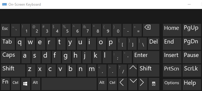  - on screen keyboard