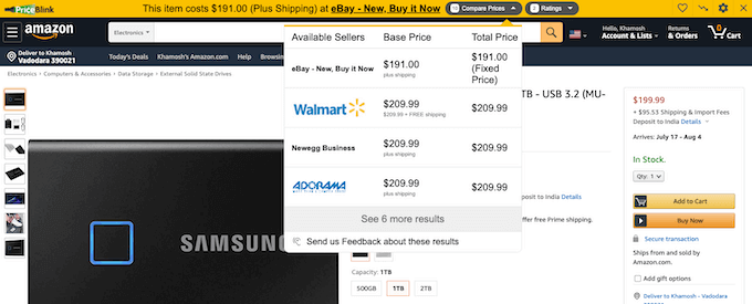 PriceBrink-Chrome-extension - Online Tech Tips PriceBlink image - PriceBrink-Chrome-extension
