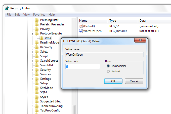 registry-editor-warnonopen-itms - Online Tech Tips Why Do iOS Links Open Automatically? image 8 - registry-editor-warnonopen-itms