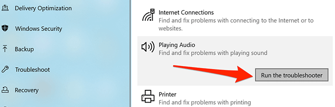run-audio-troubleshooter - Online Tech Tips Use Audio Troubleshooter To Fix No Sound On YouTube image 4 - run-audio-troubleshooter