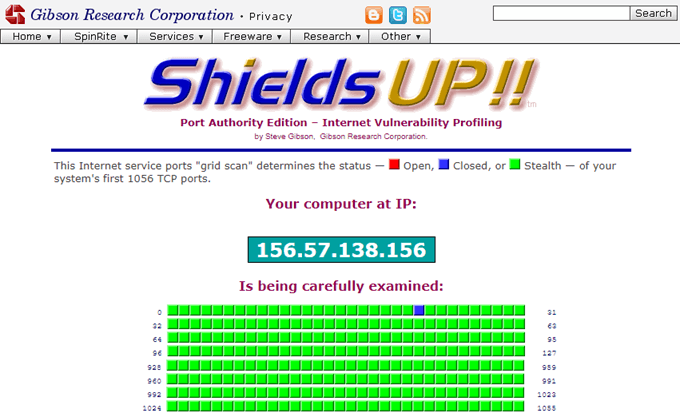 sheilds-up - Online Tech Tips GRC Shields Up Port Scanner image - sheilds-up