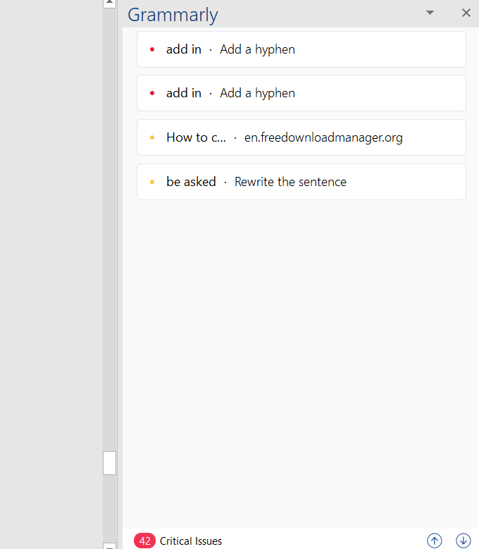 side-panel - Online Tech Tips How To Use The Microsoft Grammarly App Add-In image 6 - side-panel