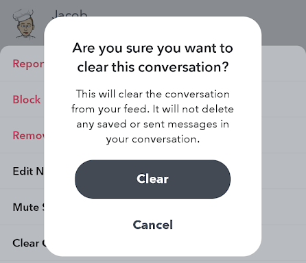 snapchat-clear-conversations - Online Tech Tips Change Snapchat Settings image 11 - snapchat-clear-conversations