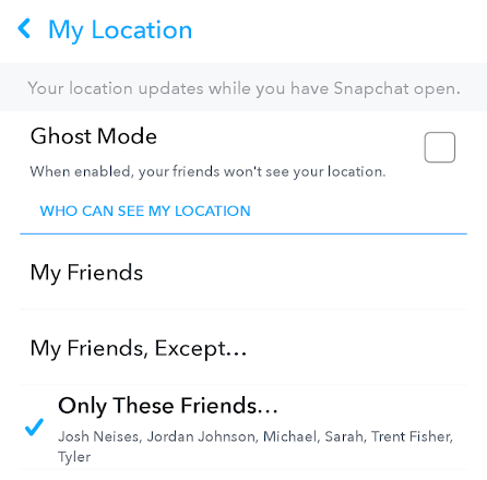 snapchat-ghost-mode-location - Online Tech Tips Change Snapchat Settings image 9 - snapchat-ghost-mode-location