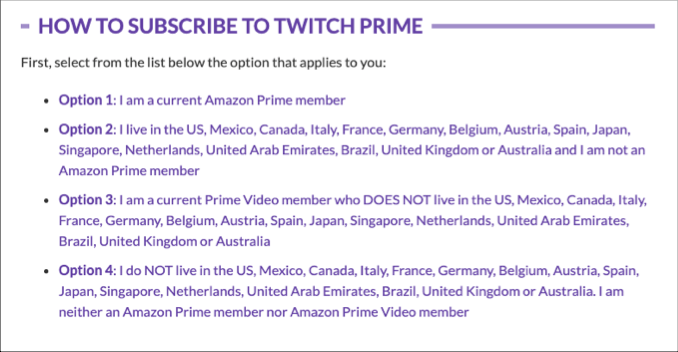Twitch-Available-Countries - Online Tech Tips Available Countries for Twitch Prime image - Twitch-Available-Countries