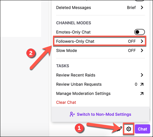 Twitch-Set-Follower-Only-Chat - Online Tech Tips Configuring Your Twitch Raid Settings image - Twitch-Set-Follower-Only-Chat