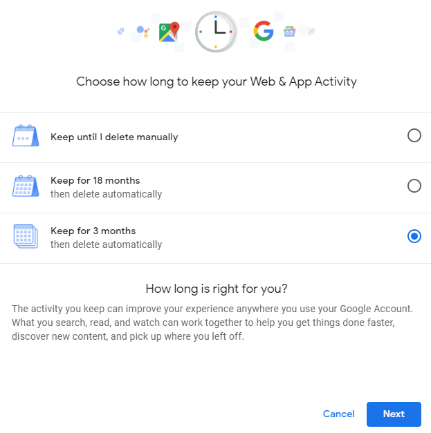 web-activity-auto-delete-google - Online Tech Tips How To Delete Your Google Account Data image 8 - web-activity-auto-delete-google